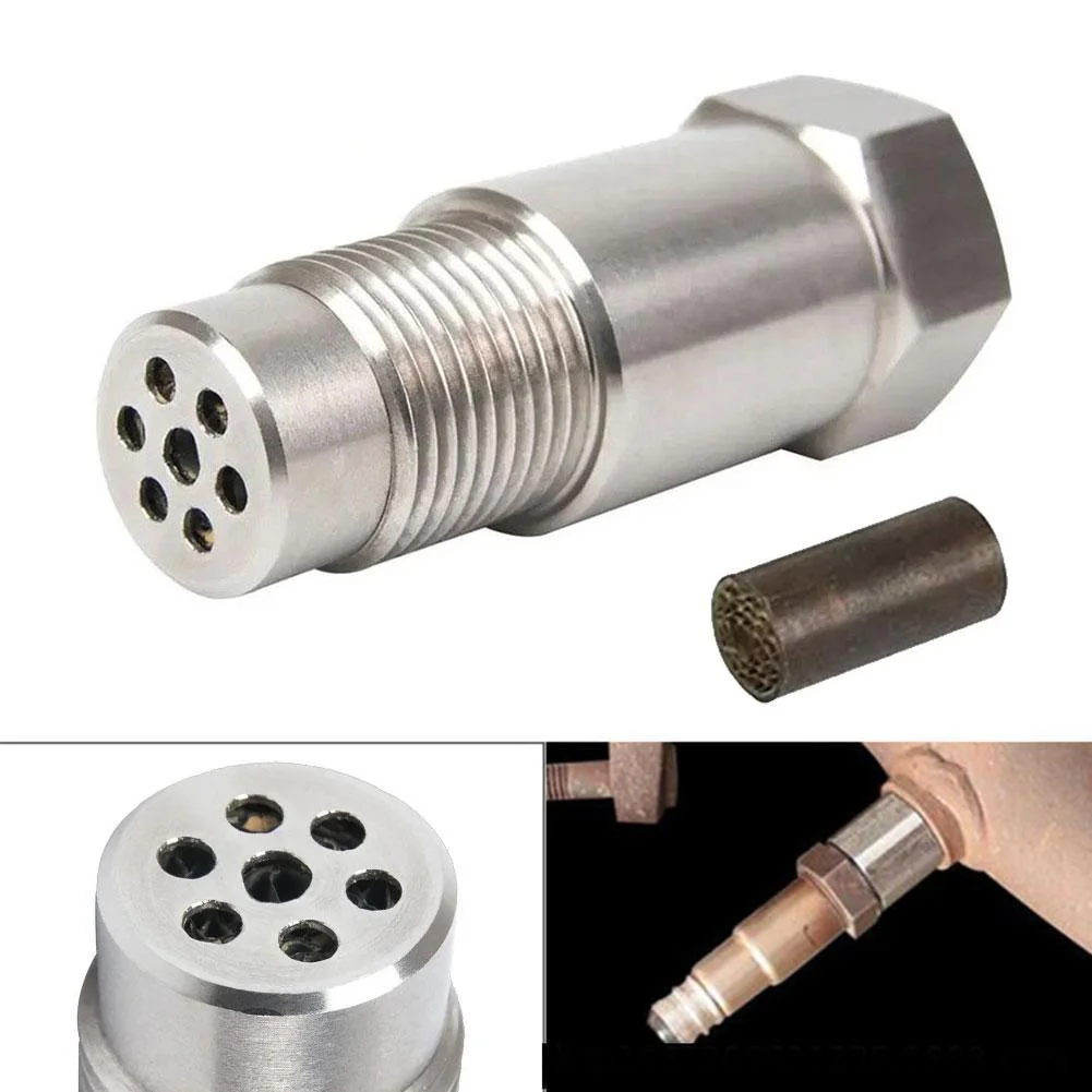 CHGRNLF 60mm + Three-Way Catalytic Automobile Sensor Filter Connector Adapter Extension Screw M18*1.5 Large Black + Three-Way Catalytic