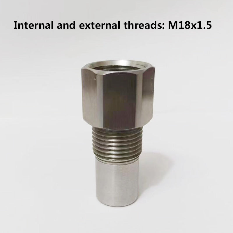 CHGRNLF 2-50Pcs O2 Sensor Adapter, Stainless Steel Extension Connector w/ Filter M18*1.5, 50mm/1.96in