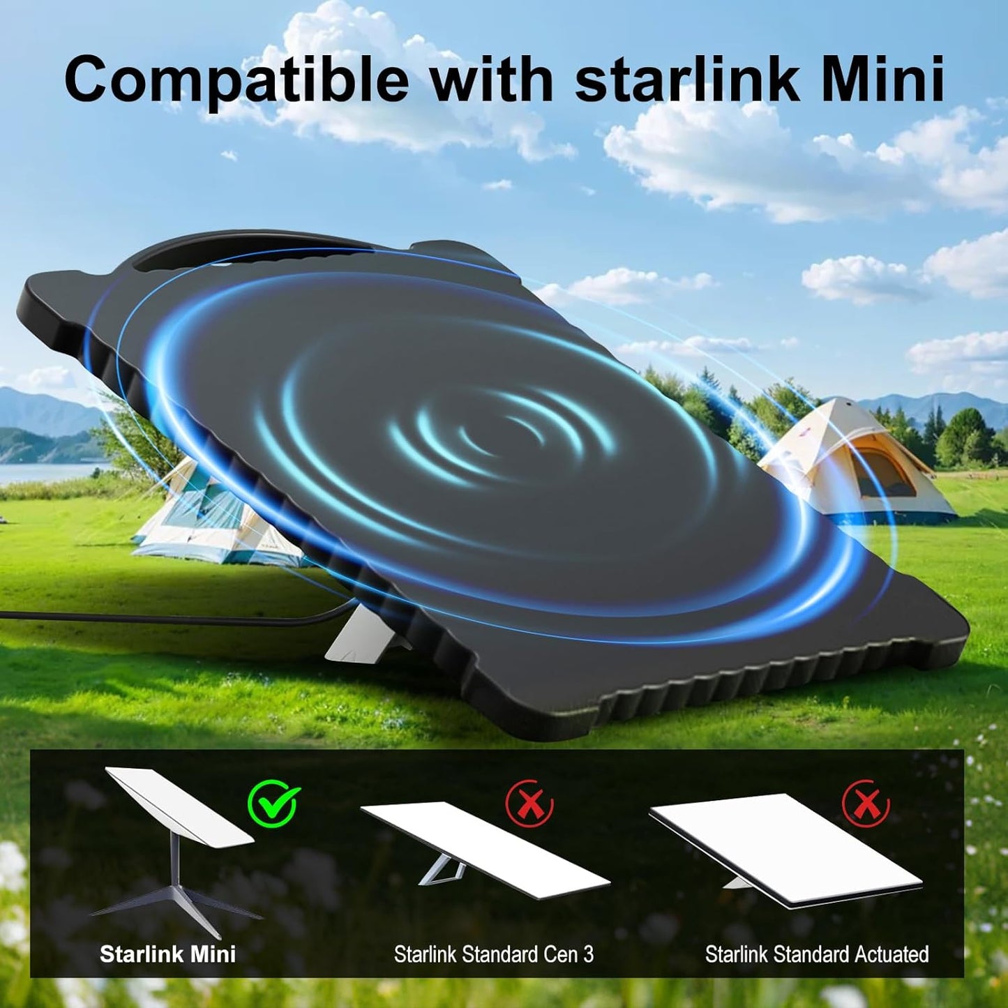 CHGRNLF Starlink Mini Cover Protective Case, Portable Shockproof Starlink Mini Accessories Silicone Protection Satellite Dish Gift Gear