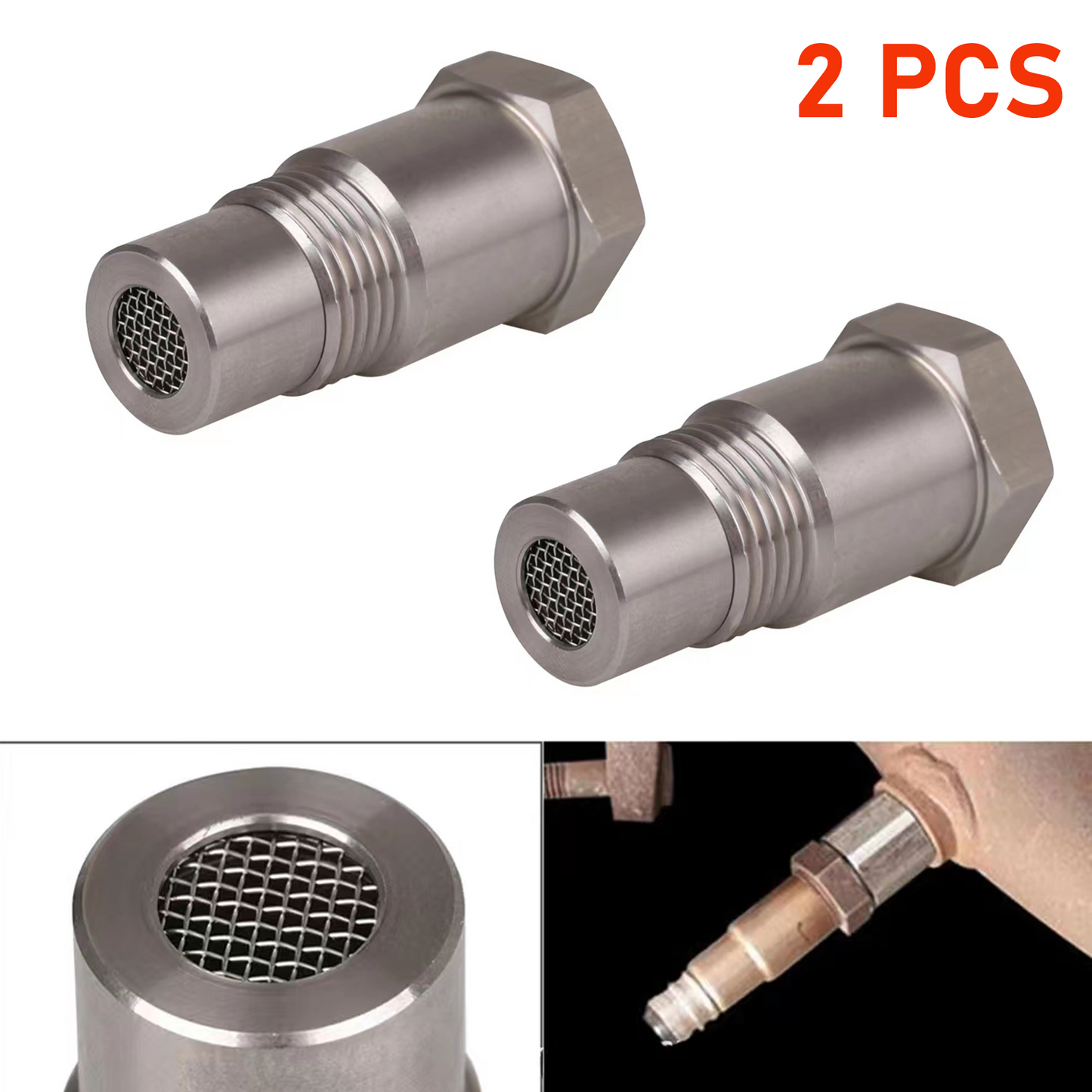 CHGRNLF 2-50Pcs Extension Filter Oxygen O2 Sensor Connector Extender Spacer Internal Thread M18*1.5 Stainless Steel Adapter Auto Parts