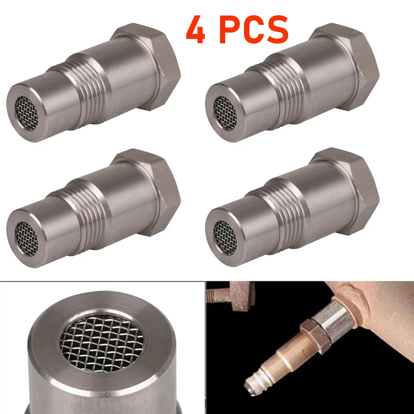 CHGRNLF 2-50Pcs Extension Filter Oxygen O2 Sensor Connector Extender Spacer Internal Thread M18*1.5 Stainless Steel Adapter Auto Parts