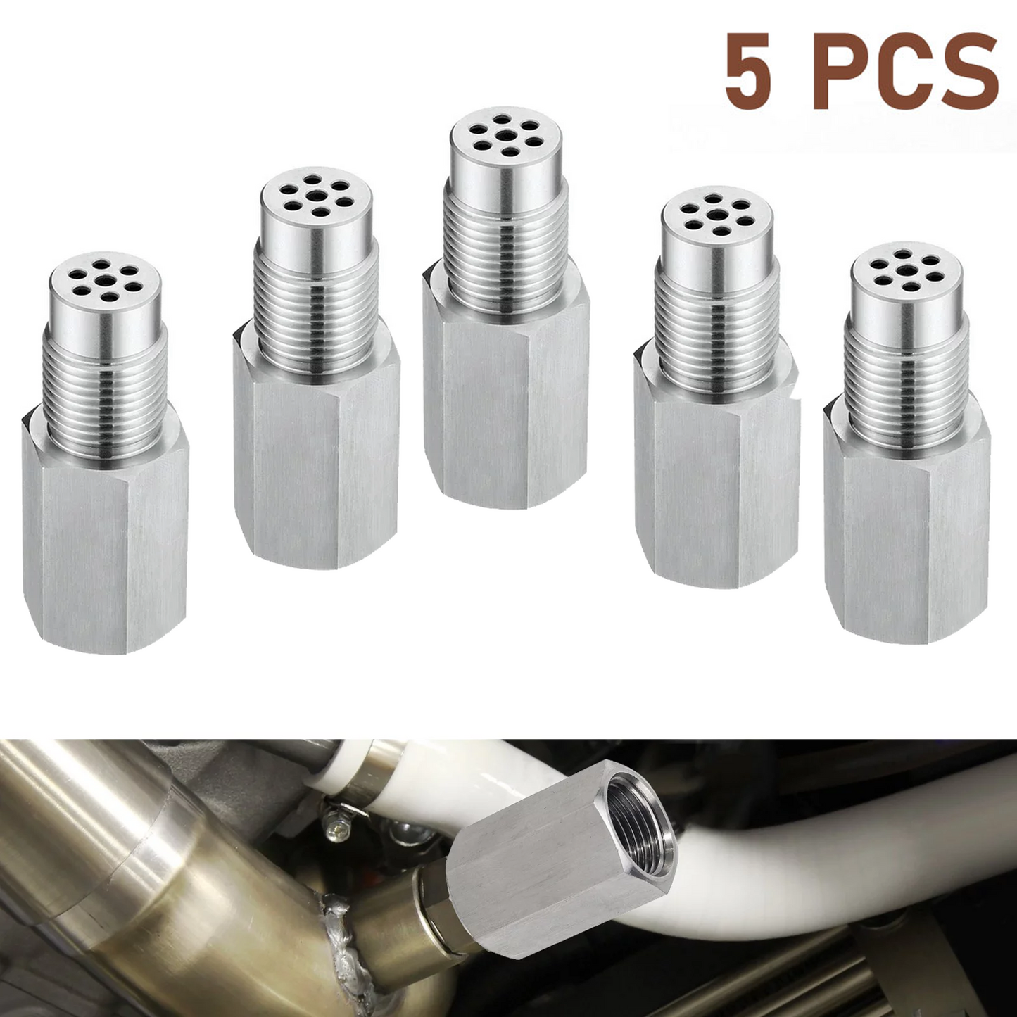 CHGRNLF 58mm Oxygen O2 Sensor Spacer Adapter M18x1.5 Catalytic Converter O2 Sensor Spacer CEL FIX P0420/P0042/P0430 Code Universal