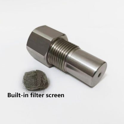 CHGRNLF O2 Sensor Adapter, Stainless Steel Extension Connector w/ Filter M18*1.5, 50mm/1.96in