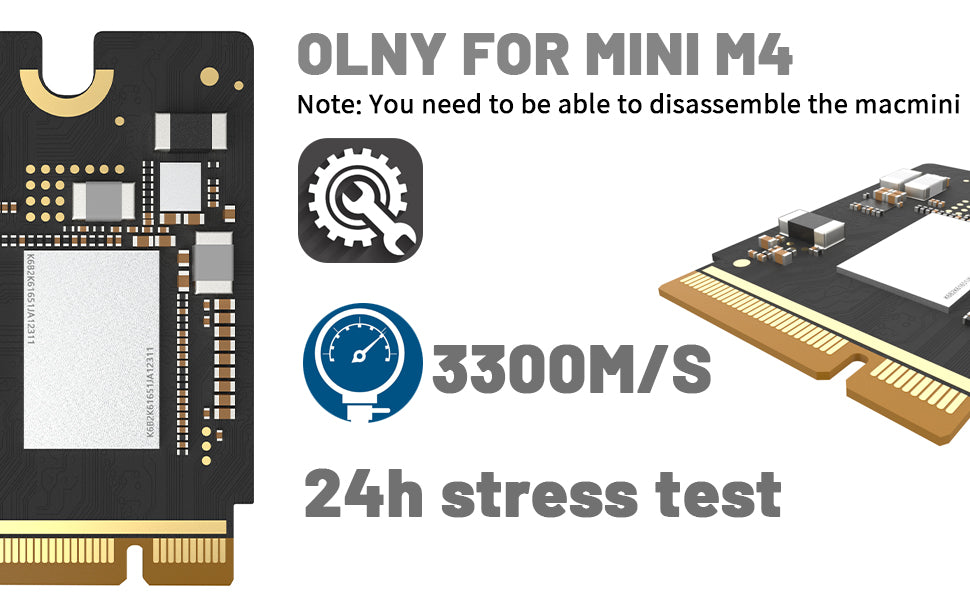 CHGRNLF Mac mini M4 SSD 1TB/2TB Hard Disk Upgrade DIY Kit Includes Screw Drivers and Pry Bars