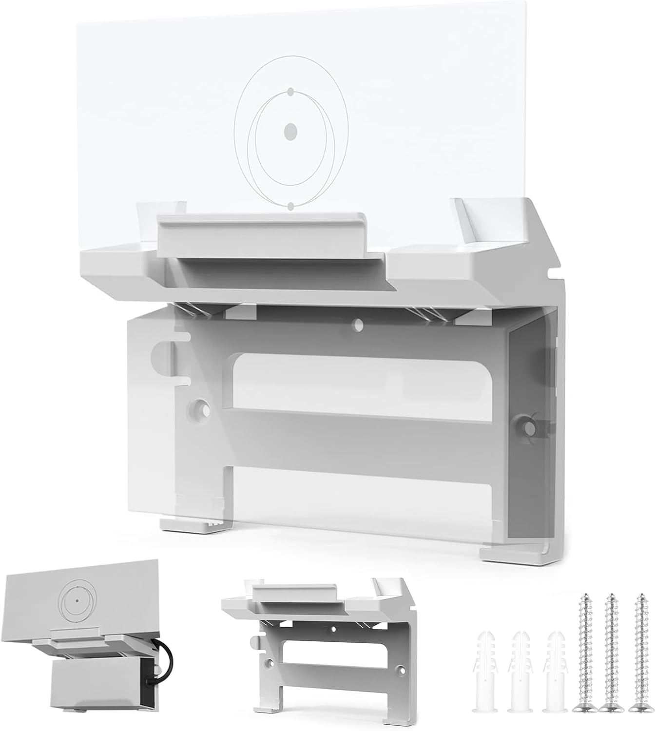 CHGRNLF Starlink Gen 3 Mount, Premium 2 in 1 StarLink V3 Kit for Starlink Gen 3 Mesh Router, Space Saving Router Wall Bracket Holder Accessories