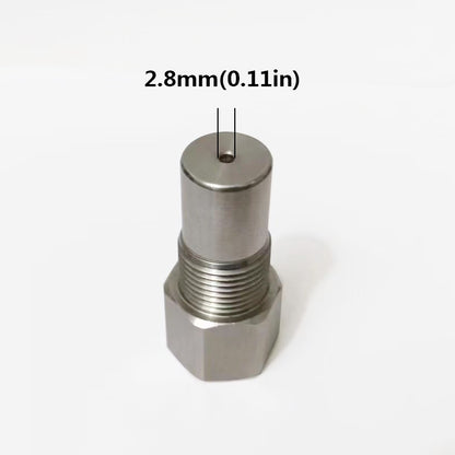 CHGRNLF O2 Sensor Adapter, Stainless Steel Extension Connector w/ Filter M18*1.5, 50mm/1.96in