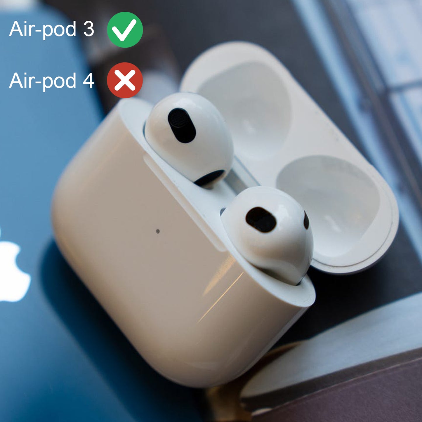 CHGRNLF A2564 Single Left Side Earbud Replacement for Air 3rd Gen, Compatible with Original A2897 & A2566 Charging Case Ear Cushion