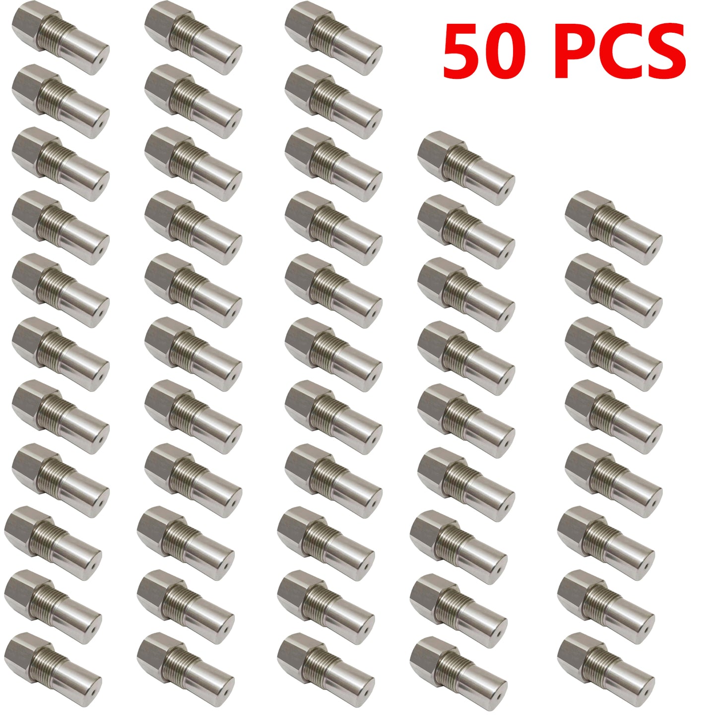 CHGRNLF 2-50Pcs O2 Sensor Adapter, Stainless Steel Extension Connector w/ Filter M18*1.5, 50mm/1.96in