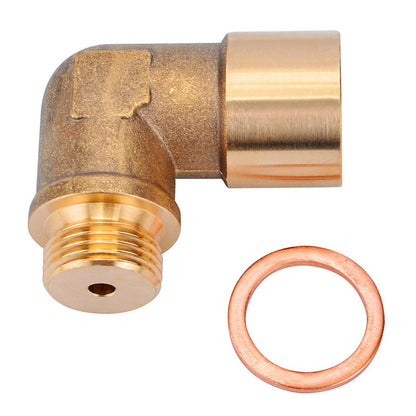 CHGRNLF L-style M18x1.5 02 Sensor Bung Angled Adapter 90 Degree, Brass O2 Sensor Check Engine Light Eliminator Extender