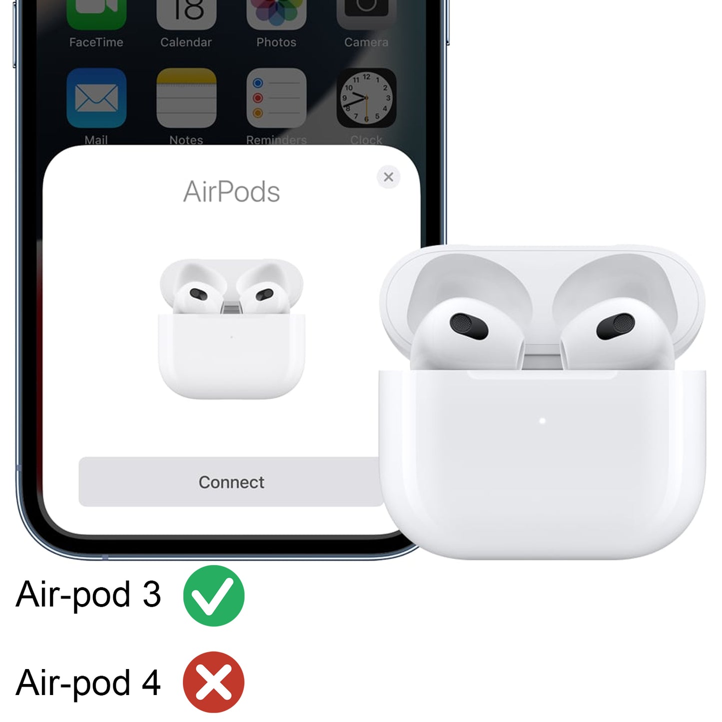 CHGRNLF A2564 Single Left Side Earbud Replacement for Air 3rd Gen, Compatible with Original A2897 & A2566 Charging Case Ear Cushion