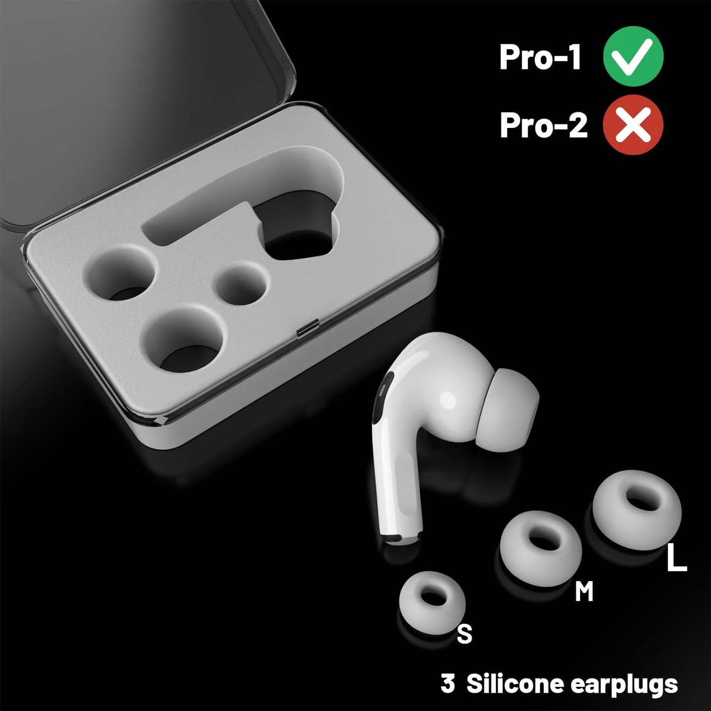 CHGRNLF A2083 Single Right Side Earbud Replacement for Air Pro 1st Gen, Compatible with Original A2190 & A2084 Charging Case Ear Cushion
