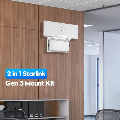 CHGRNLF Starlink Gen 3 Mount, Premium 2 in 1 StarLink V3 Kit for Starlink Gen 3 Mesh Router, Space Saving Router Wall Bracket Holder Accessories