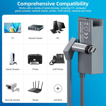 CHGRNLF Starlink Ethernet Adapter for Starlink Standard Actuated Gen 2 Wired External Network