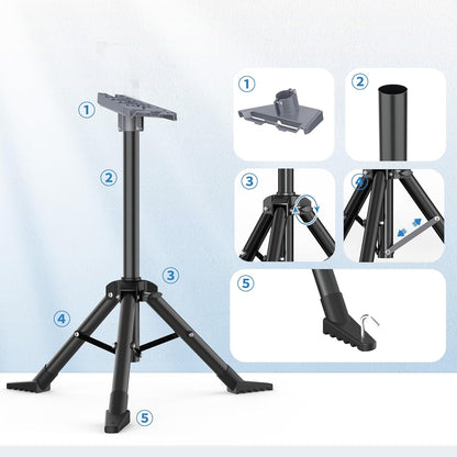 CHGRNLF Starlink Gen 3/ Starlink Mini Tripod Stand with Pipe Adapter, Outdoor Portable Starlink Mounting Kit for Camping and RV Travel