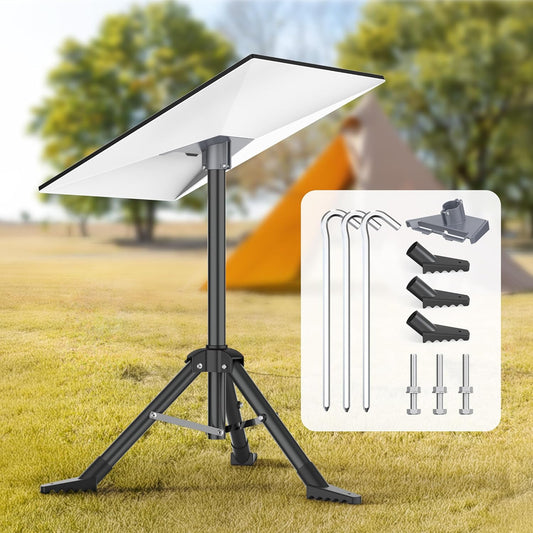CHGRNLF Starlink Gen 3/ Starlink Mini Tripod Stand with Pipe Adapter, Outdoor Portable Starlink Mounting Kit for Camping and RV Travel