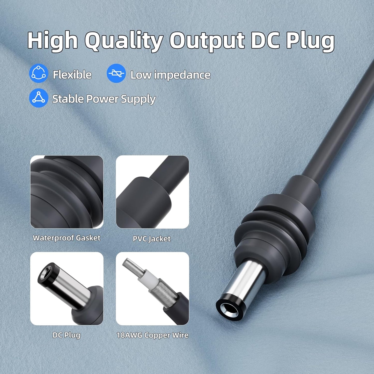 CHGRNLF Starlink Mini 3 in 1 DC Power Cable, 100W+ USB C 12-24V Cigarette Lighter Plug and DC Male Power Cable Cord for Starlink Mini, Plug and Play Starlink Mini Accessories