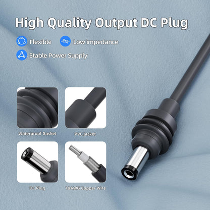 CHGRNLF Starlink Mini 3 in 1 DC Power Cable, 100W+ USB C 12-24V Cigarette Lighter Plug and DC Male Power Cable Cord for Starlink Mini, Plug and Play Starlink Mini Accessories