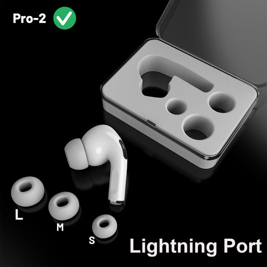 CHGRNLF A2931, A2698, A2699 Single Left Side Earbud Replacement for Air Pro 2nd Gen, Compatible with Original Pro 2 A2700 Charging Case with Lightning Port Ear Cushion