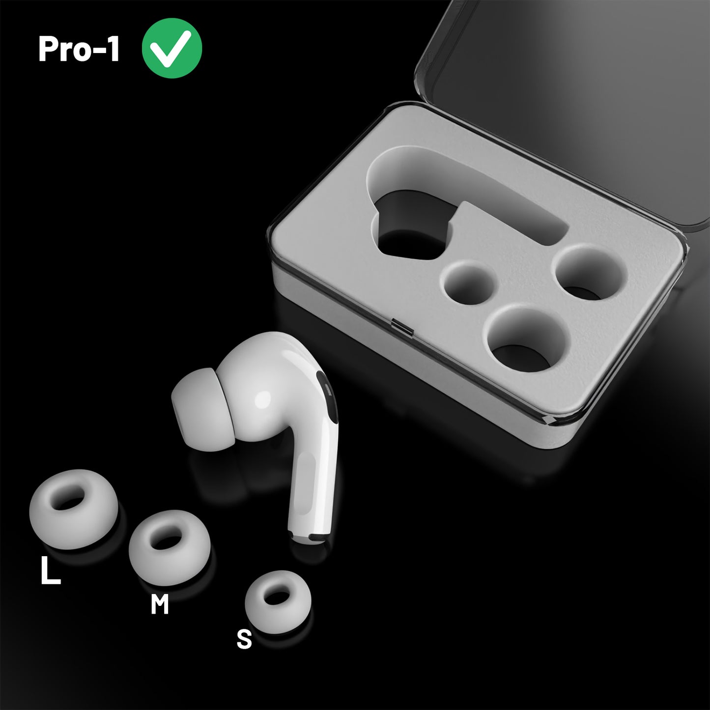 CHGRNLF A2083 Single Right Side Earbud Replacement for Air Pro 1st Gen, Compatible with Original A2190 & A2084 Charging Case Ear Cushion